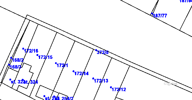 Parcela st. 372/5 v KÚ Černá za Bory, Katastrální mapa