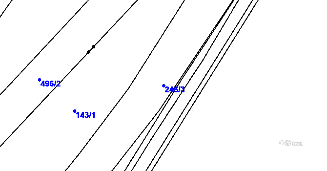 Parcela st. 246/3 v KÚ Drozdice, Katastrální mapa