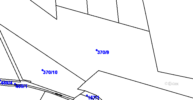 Parcela st. 370/9 v KÚ Mnětice, Katastrální mapa