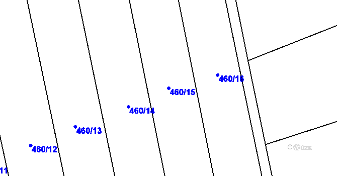 Parcela st. 460/15 v KÚ Mnětice, Katastrální mapa
