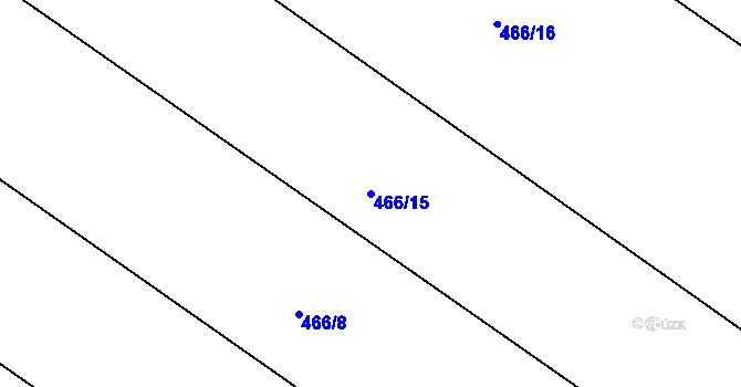 Parcela st. 466/15 v KÚ Mnětice, Katastrální mapa