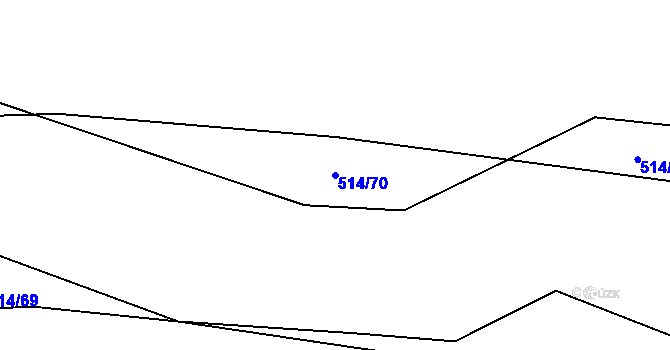 Parcela st. 514/70 v KÚ Mnětice, Katastrální mapa