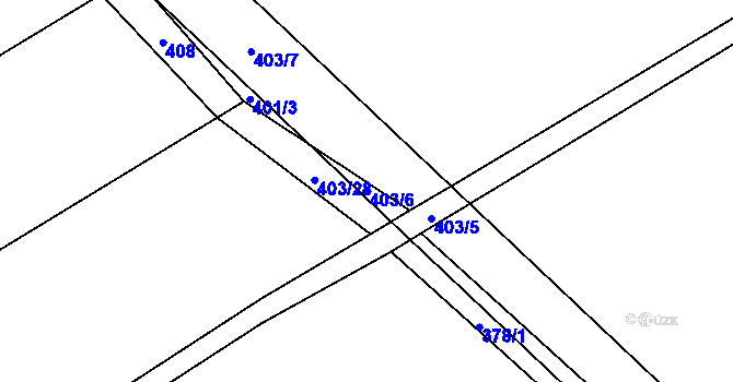 Parcela st. 403/6 v KÚ Staročernsko, Katastrální mapa
