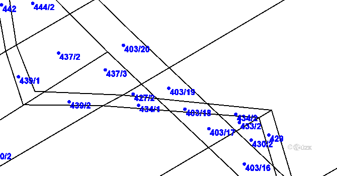 Parcela st. 403/19 v KÚ Staročernsko, Katastrální mapa