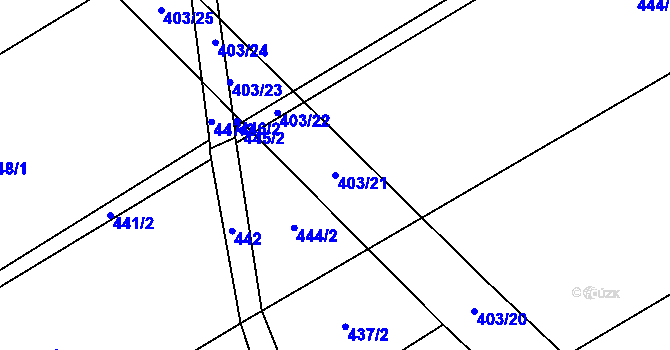 Parcela st. 403/21 v KÚ Staročernsko, Katastrální mapa