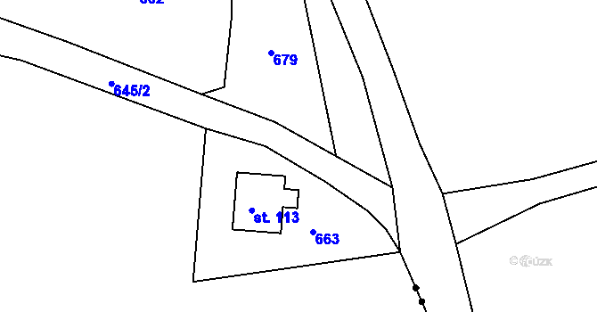 Parcela st. 666 v KÚ Černava, Katastrální mapa