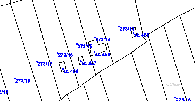 Parcela st. 456 v KÚ Černčice u Loun, Katastrální mapa