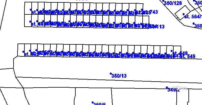 Parcela st. 537 v KÚ Černčice u Loun, Katastrální mapa
