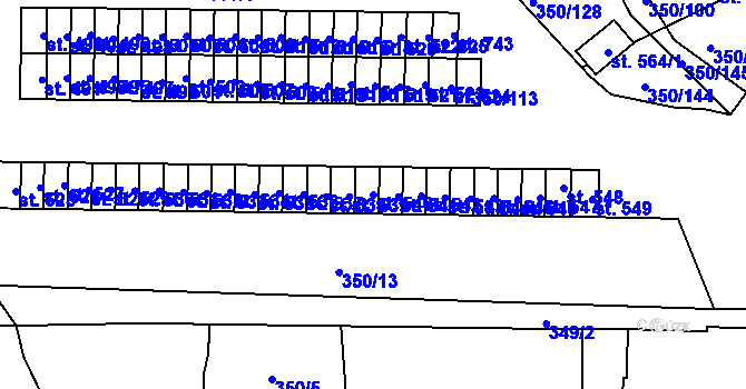 Parcela st. 540 v KÚ Černčice u Loun, Katastrální mapa