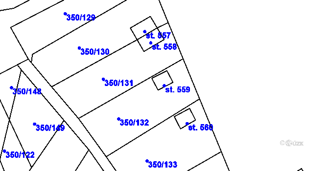 Parcela st. 559 v KÚ Černčice u Loun, Katastrální mapa