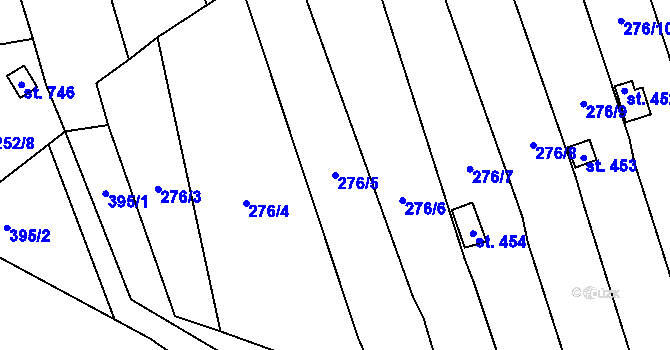 Parcela st. 276/5 v KÚ Černčice u Loun, Katastrální mapa
