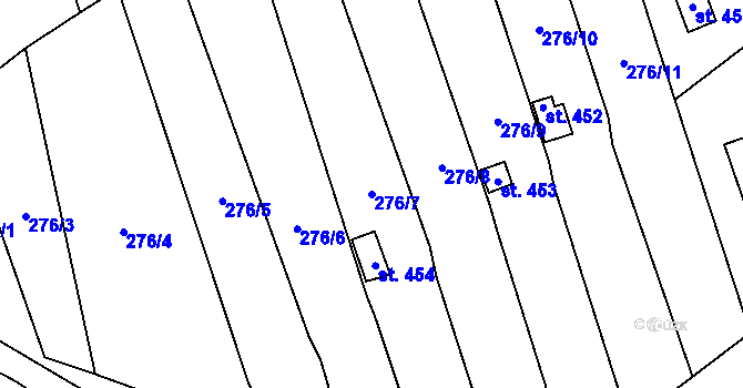 Parcela st. 276/7 v KÚ Černčice u Loun, Katastrální mapa