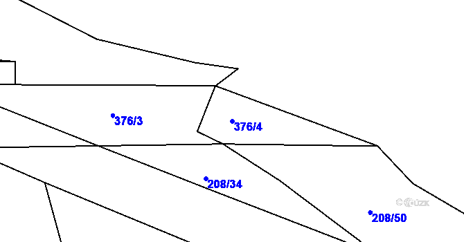 Parcela st. 376/4 v KÚ Černčice u Loun, Katastrální mapa