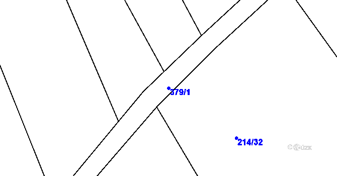 Parcela st. 379/1 v KÚ Černčice u Loun, Katastrální mapa