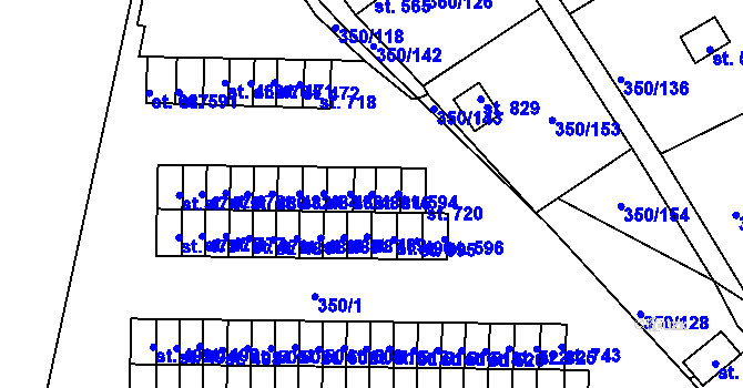 Parcela st. 816 v KÚ Černčice u Loun, Katastrální mapa