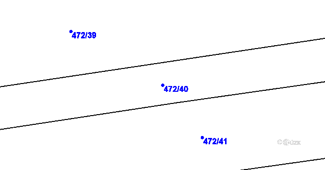 Parcela st. 472/40 v KÚ Černčice, Katastrální mapa