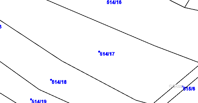 Parcela st. 514/17 v KÚ Černčice, Katastrální mapa