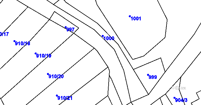 Parcela st. 479/13 v KÚ Černčín, Katastrální mapa
