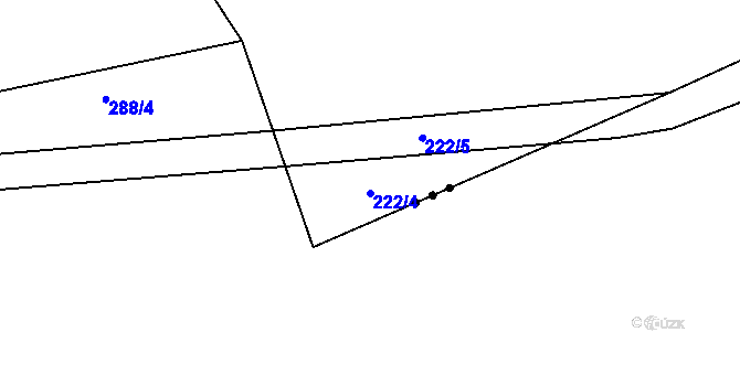 Parcela st. 222/4 v KÚ Černěves, Katastrální mapa