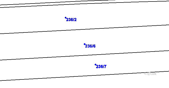 Parcela st. 236/6 v KÚ Černěves, Katastrální mapa