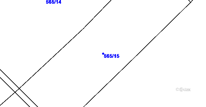 Parcela st. 565/15 v KÚ Černěves, Katastrální mapa