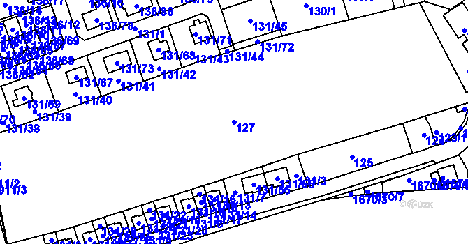 Parcela st. 127 v KÚ Černice, Katastrální mapa