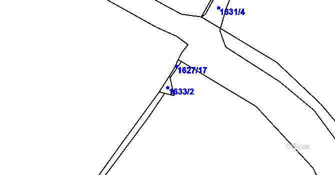 Parcela st. 1633/2 v KÚ Černice, Katastrální mapa
