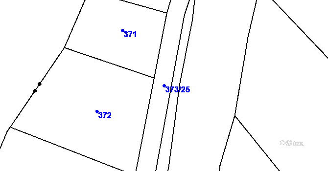 Parcela st. 373/25 v KÚ Černičí, Katastrální mapa