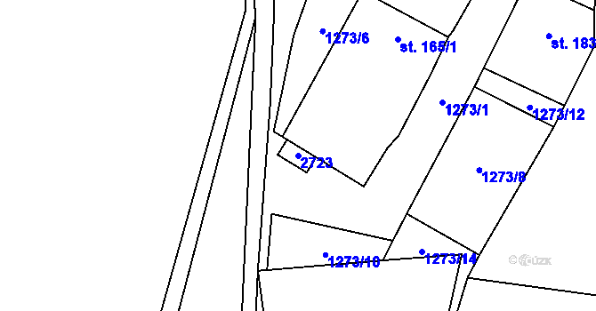 Parcela st. 2723 v KÚ Černičí, Katastrální mapa