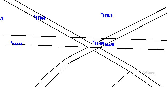 Parcela st. 144/7 v KÚ Černíky, Katastrální mapa
