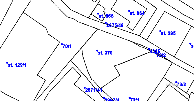 Parcela st. 370 v KÚ Černilov, Katastrální mapa