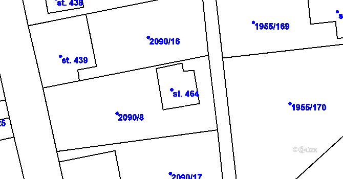 Parcela st. 464 v KÚ Černilov, Katastrální mapa