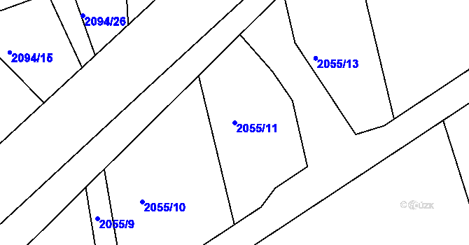 Parcela st. 2055/11 v KÚ Černilov, Katastrální mapa
