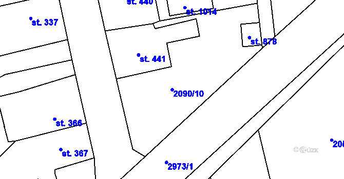 Parcela st. 2090/10 v KÚ Černilov, Katastrální mapa