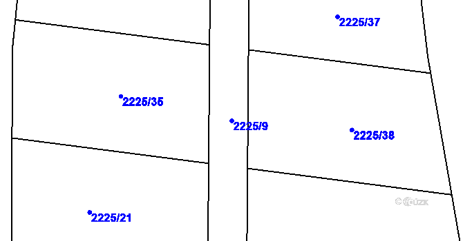 Parcela st. 2225/9 v KÚ Černilov, Katastrální mapa