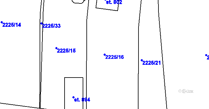 Parcela st. 2225/16 v KÚ Černilov, Katastrální mapa