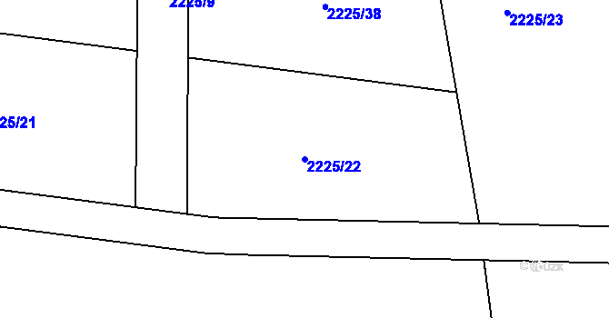 Parcela st. 2225/22 v KÚ Černilov, Katastrální mapa