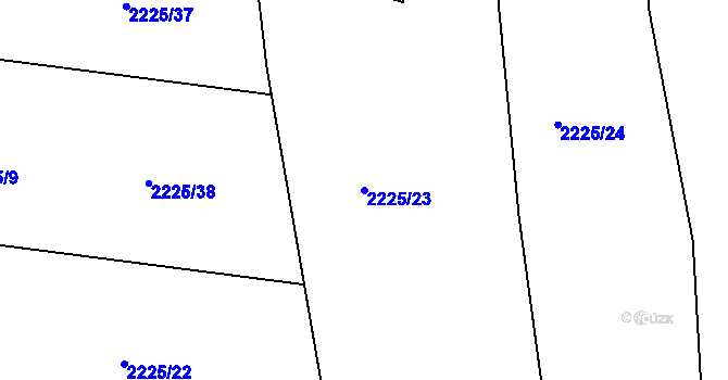 Parcela st. 2225/23 v KÚ Černilov, Katastrální mapa