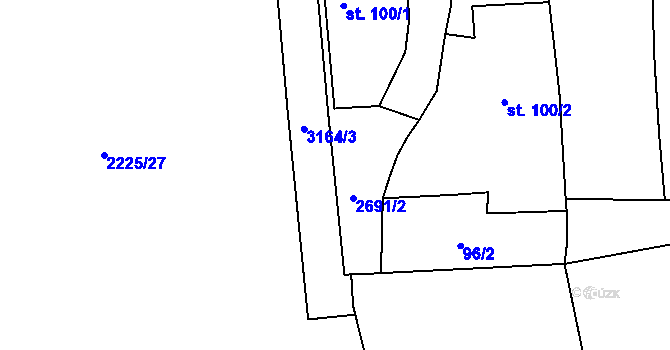 Parcela st. 2225/31 v KÚ Černilov, Katastrální mapa