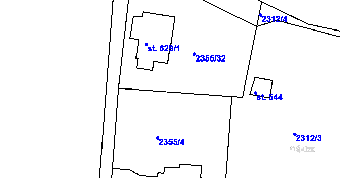 Parcela st. 2355/3 v KÚ Černilov, Katastrální mapa