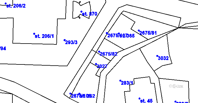 Parcela st. 2675/82 v KÚ Černilov, Katastrální mapa
