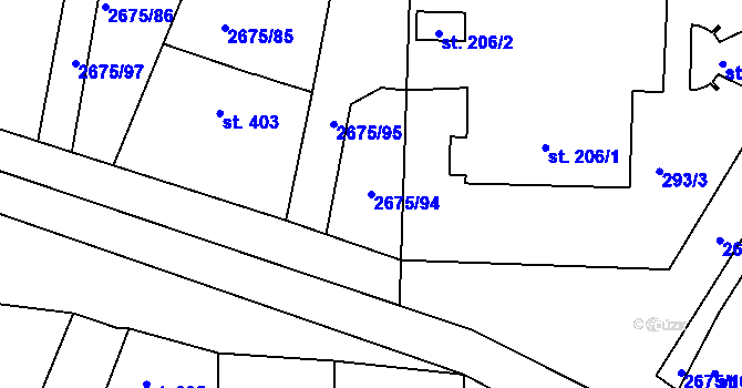 Parcela st. 2675/94 v KÚ Černilov, Katastrální mapa