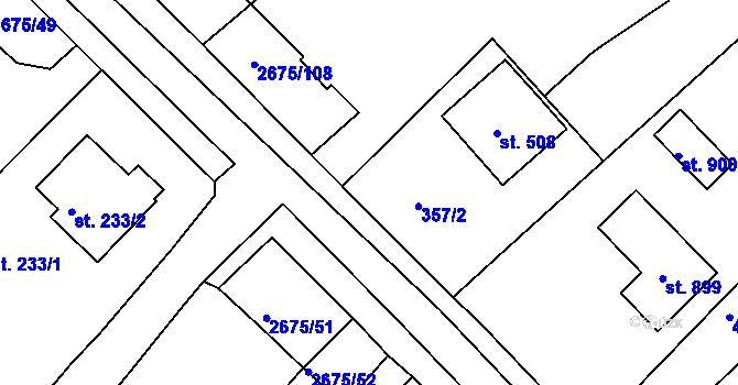 Parcela st. 2675/104 v KÚ Černilov, Katastrální mapa