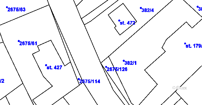 Parcela st. 2675/110 v KÚ Černilov, Katastrální mapa