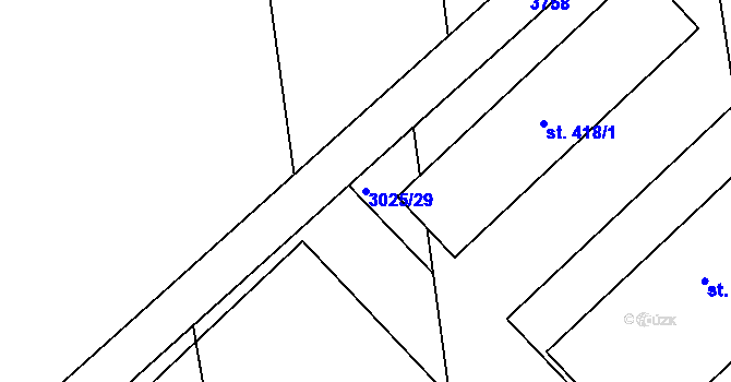 Parcela st. 3025/29 v KÚ Černilov, Katastrální mapa