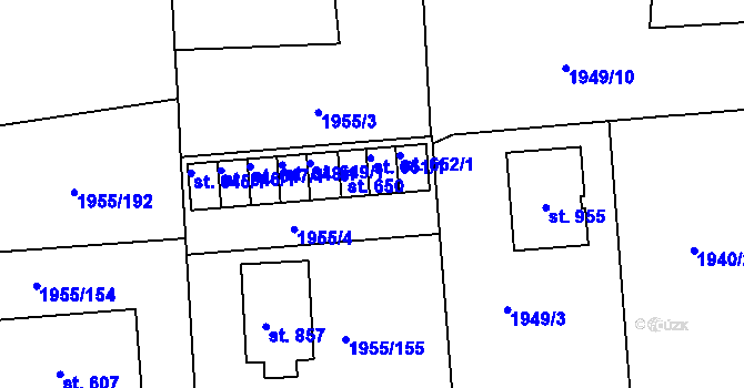 Parcela st. 651/2 v KÚ Černilov, Katastrální mapa