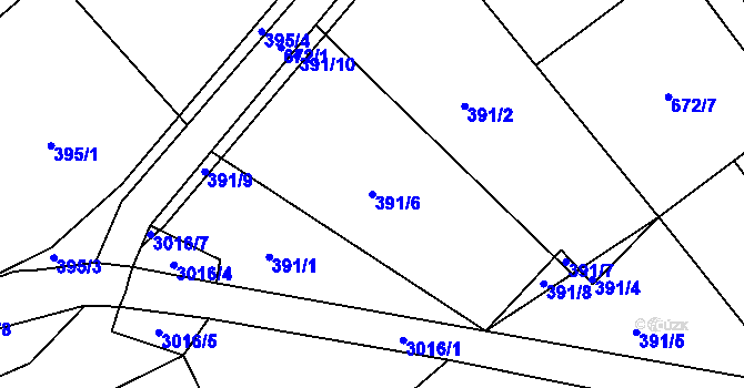 Parcela st. 391/6 v KÚ Černilov, Katastrální mapa