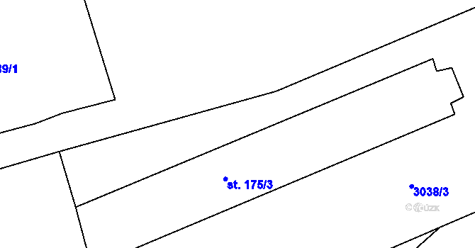 Parcela st. 3038/5 v KÚ Černilov, Katastrální mapa