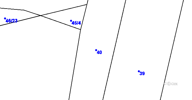 Parcela st. 40 v KÚ Černín, Katastrální mapa