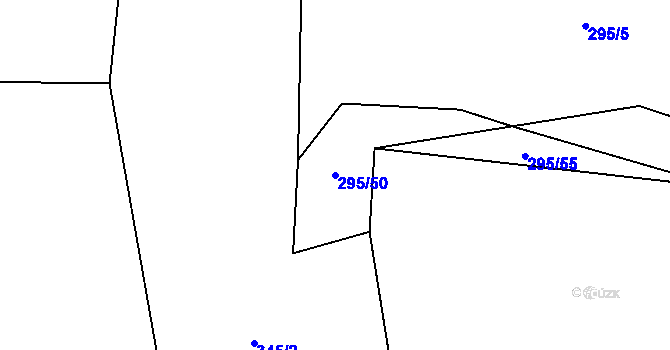 Parcela st. 295/50 v KÚ Černín, Katastrální mapa